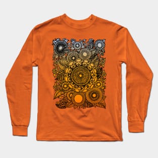 Ornate Mandala Flowers Long Sleeve T-Shirt